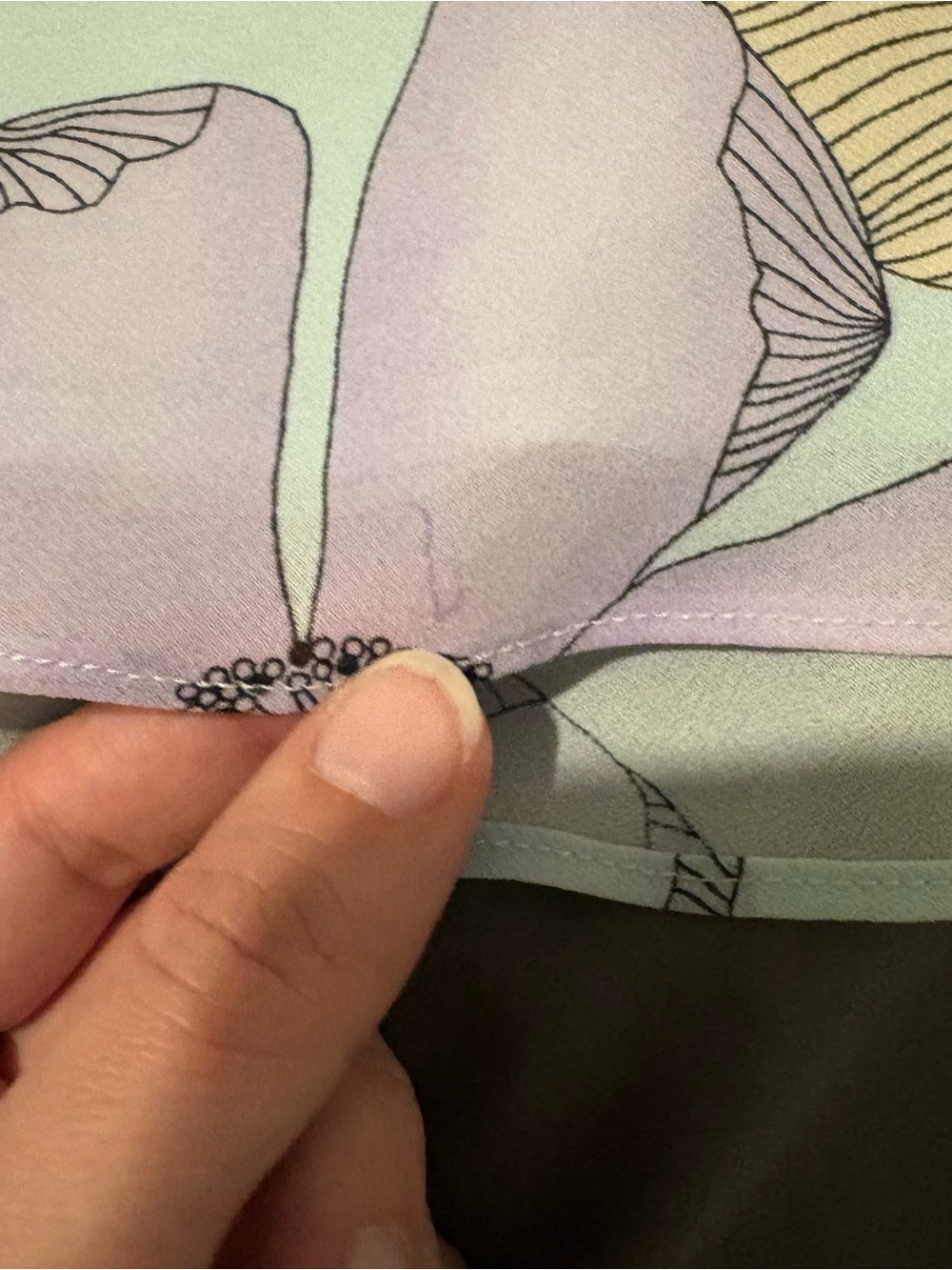 LOFT Pastel Floral A-Line Skirt - Picture 6 of 6